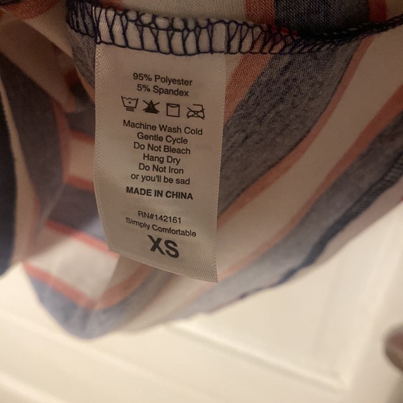 NWT Lularoe Christy XS red, white & blue stripes - Picture 3 of 5